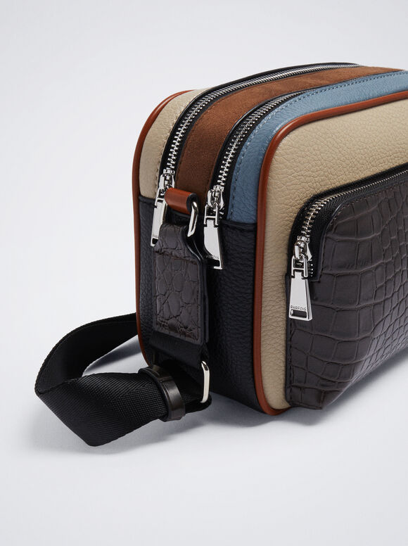 Bolsa transversal patchwork - Multicor