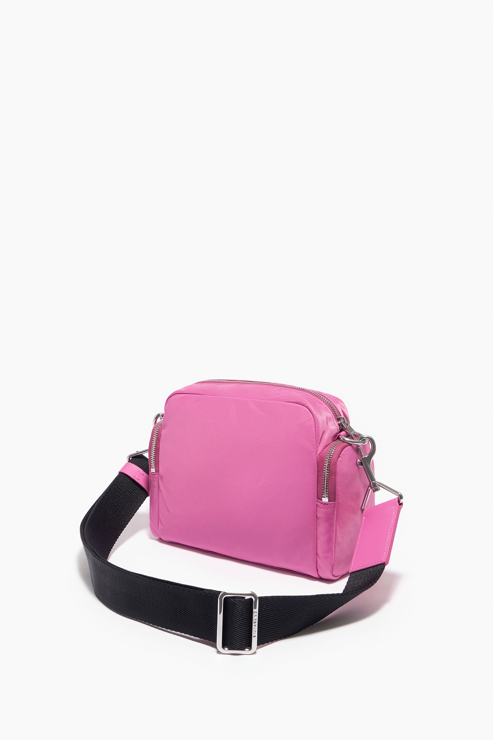 Bolsa de ombro M em nylon rosa