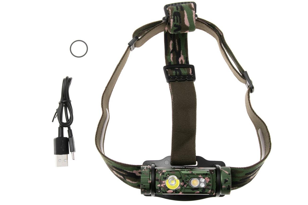 Fenix HM60R Camo oplaadbare hoofdlamp, 1200 lumen