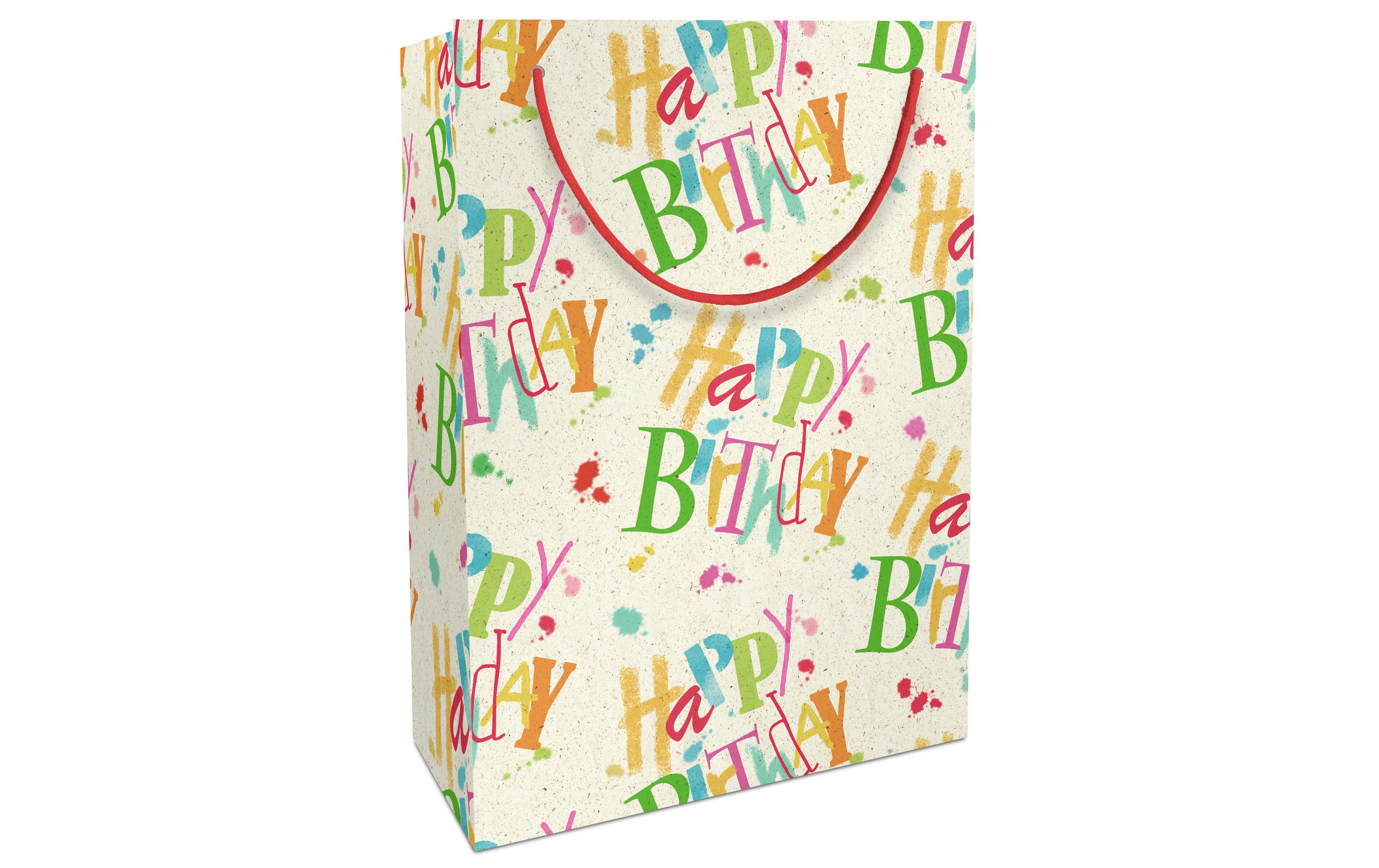 Geschenktasche Birthday Dance 23 x 33 x 11 cm, MehrfarbigGeschenktüte