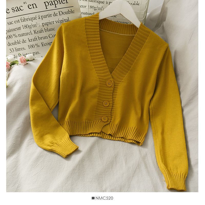 Lemongrass - Cropped Cardigan