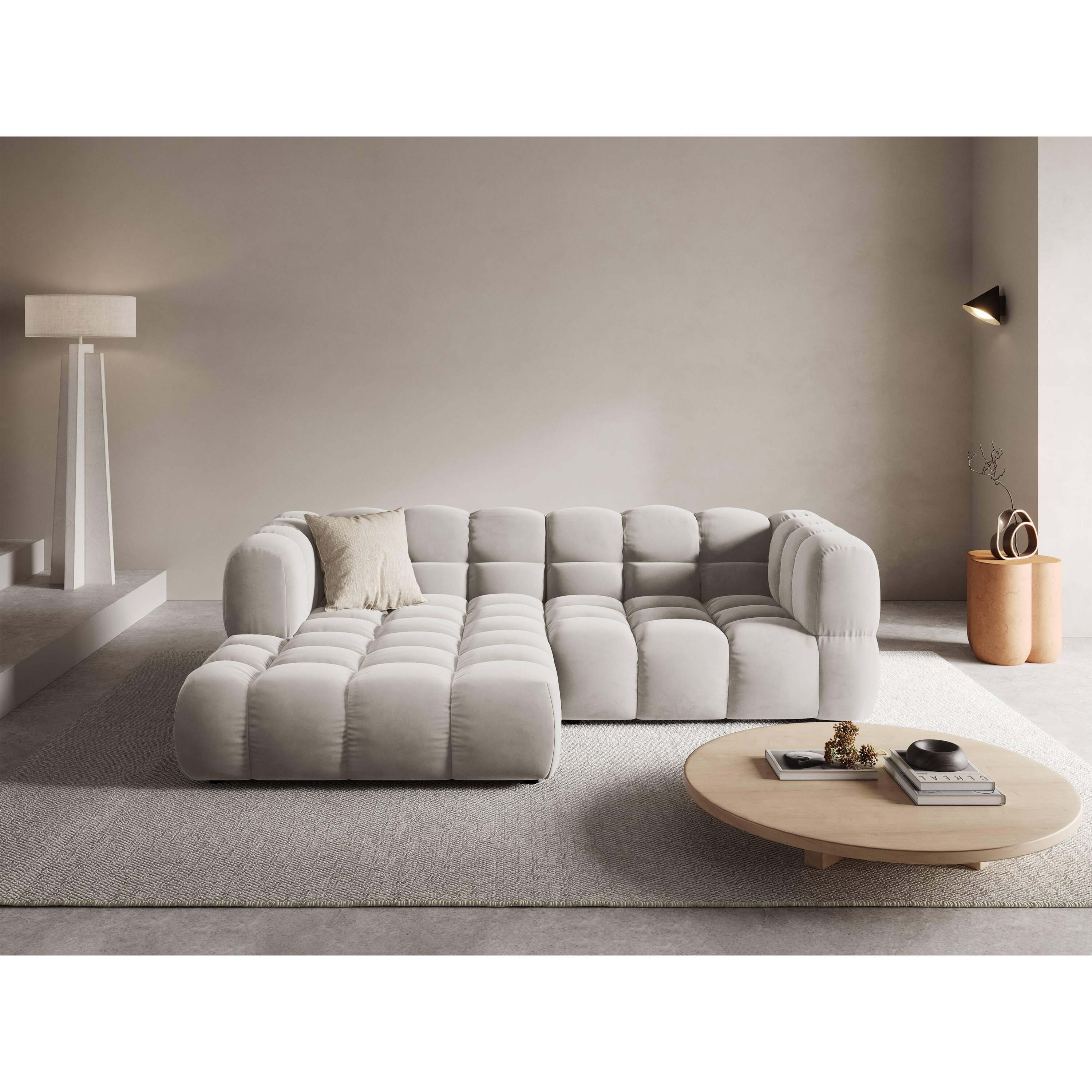 Cosmopolitan Design Sky 3-zits Hoekbank Links - Lichtbeige