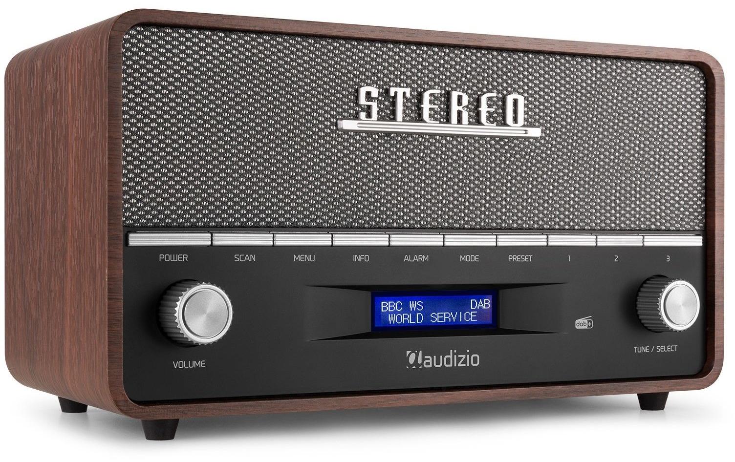 DAB+ Radio Corno GrauDigitalradio im Retro-Design mit Stereo-Lautsprechersystem und Senderspeicherung