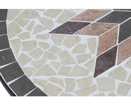 Siena Garden Stella bijzettafel, staal, 69x35x71 cm, mozaïek