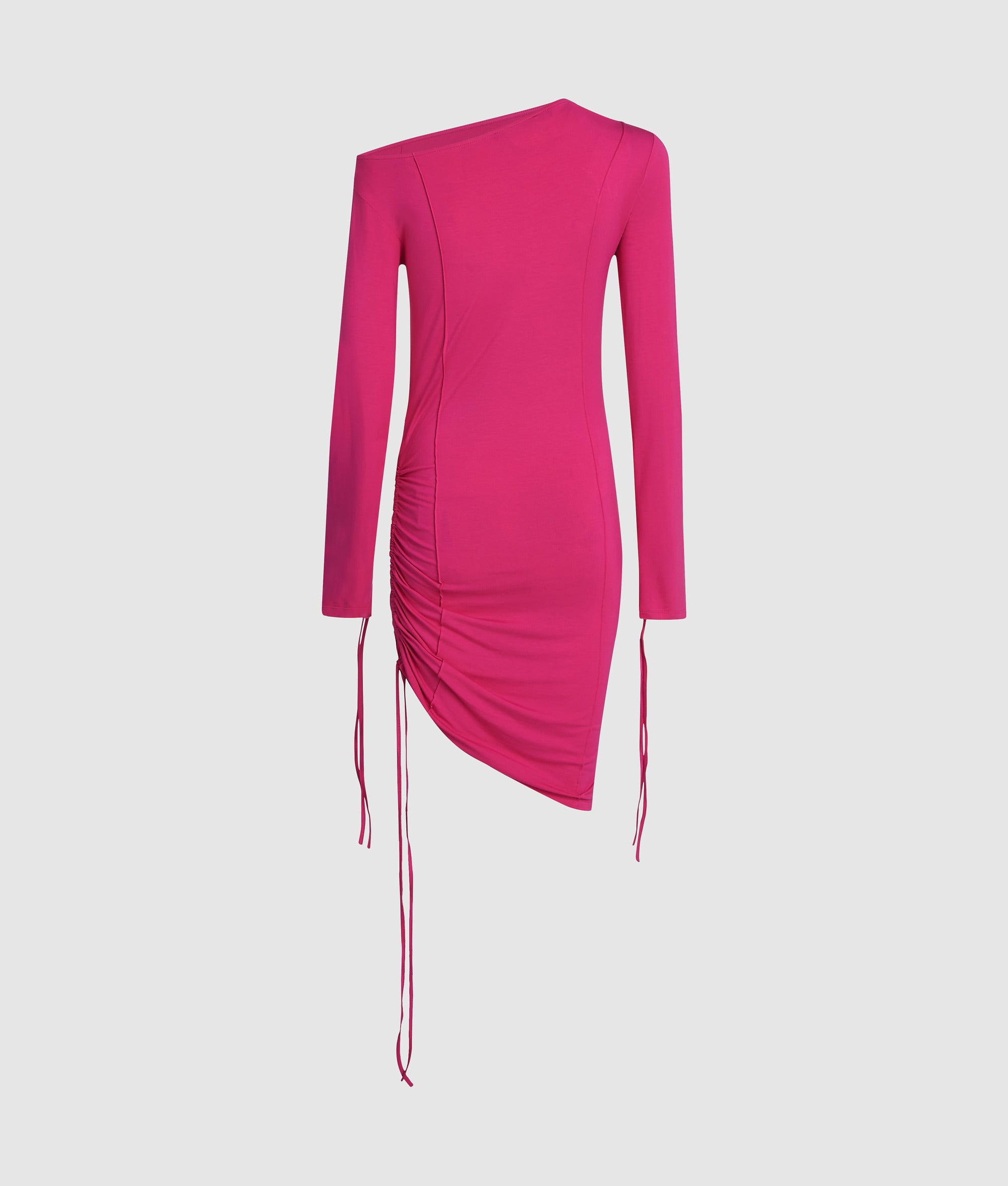 Off-shoulder jurk met trekkoord