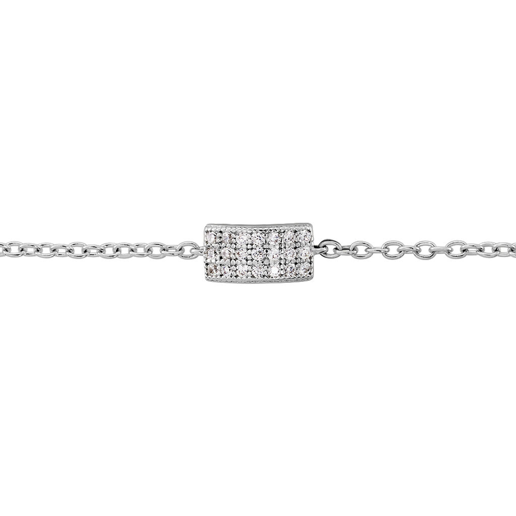 Bracelet Argent Blanc Rehm Oxydes De Zirconium