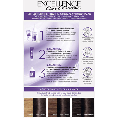 L'oréal - Excellence Cool Creme Tinte 5.11-castaño Claro Ceniza Intenso