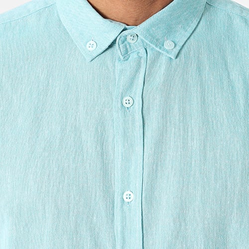 Chemise Manches Longues Turquoise