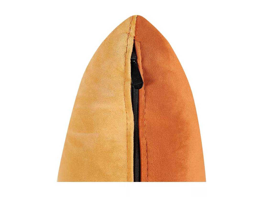 Chaise longue côté droit en velours orange GONESSE