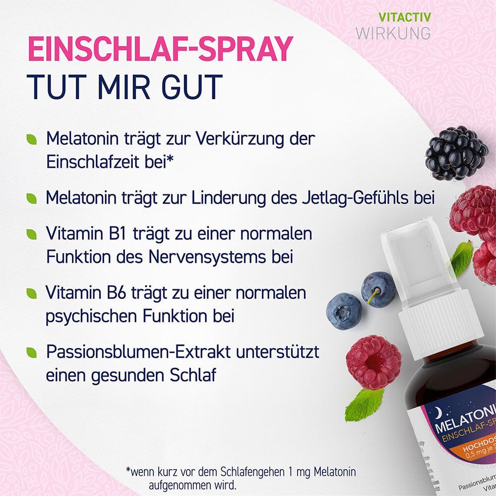 Melatonin Einschlaf-Spray - Gemischte Früchte