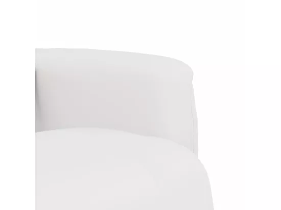 Fauteuil inclinable de massage repose-pieds blanc similicuir