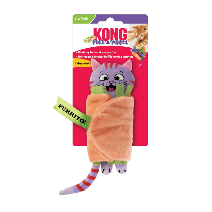 Brinquedo de pelúcia para gato Kong Pull-A-Partz Purrito