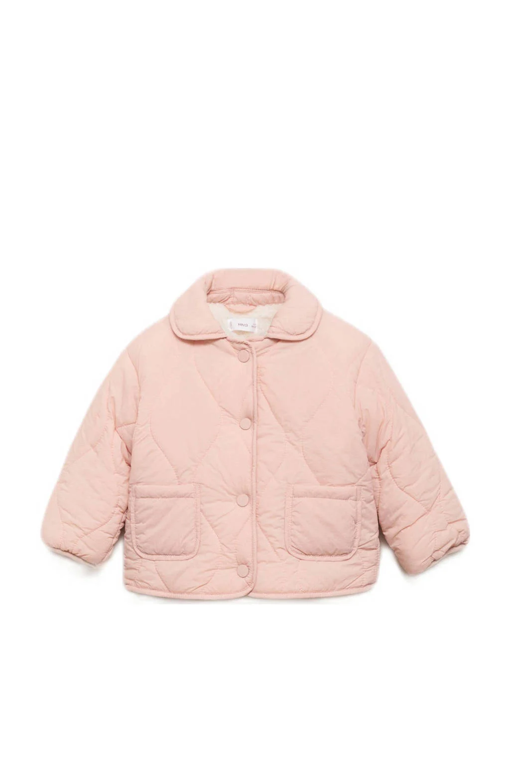 Mango Kids gewatteerde jas roze