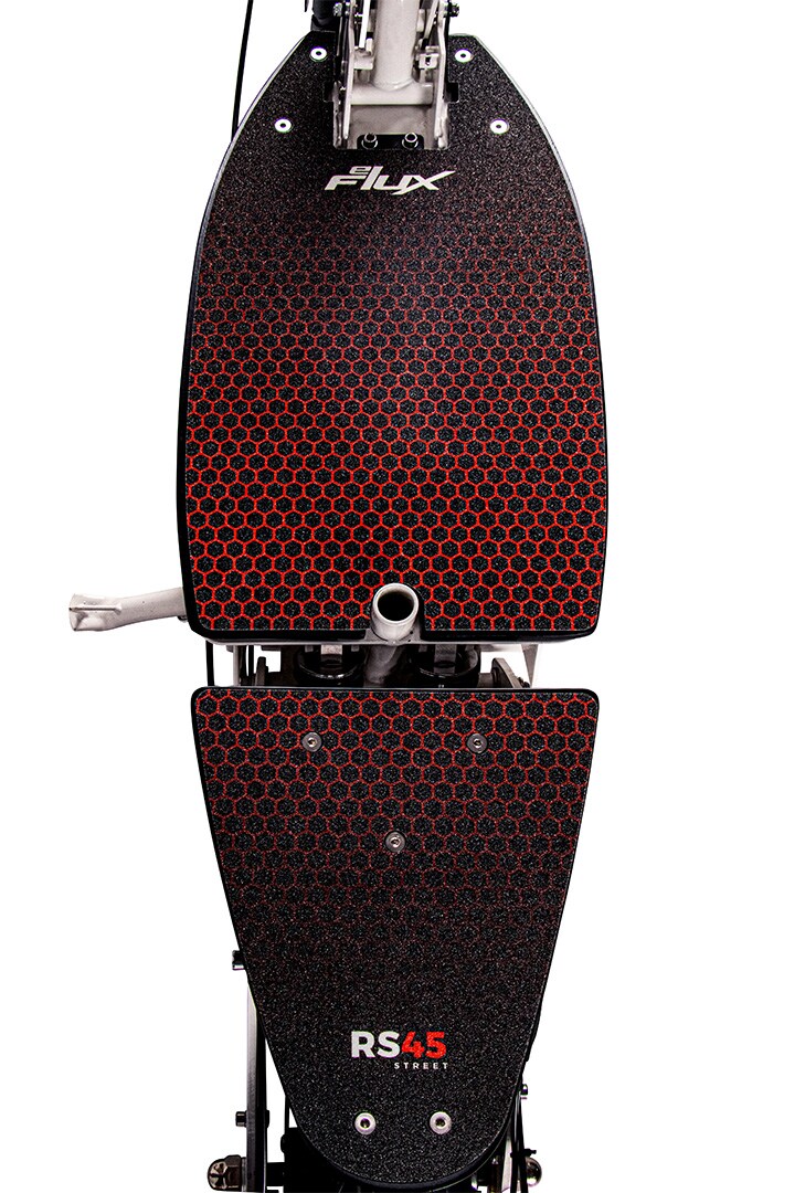 eFlux RS45 Pro E-Scooter, mit Straßenzulassung, Sitz, 45 km/h, 2.000 Watt, Allrad-Antrieb, klappbar (Schwarz)