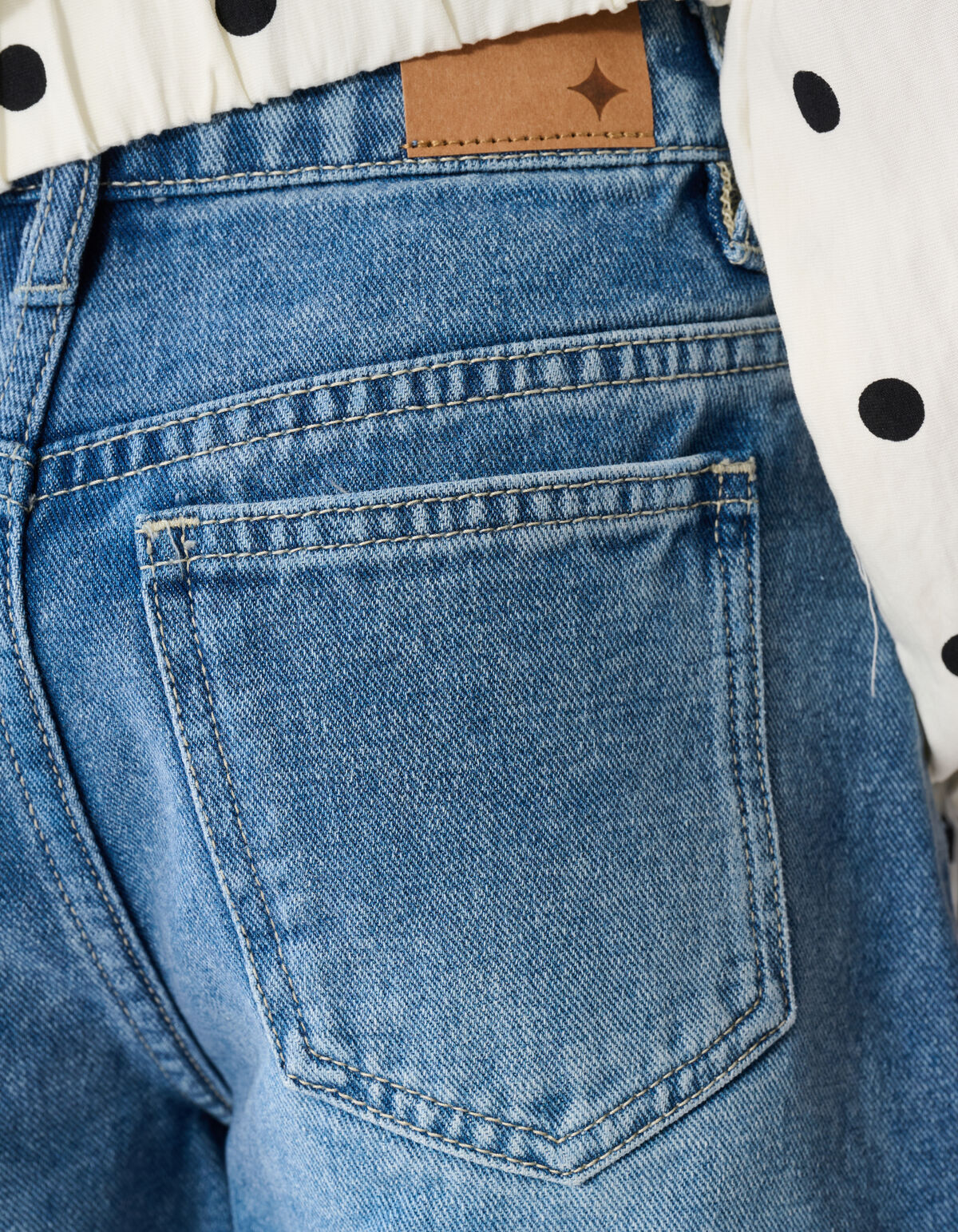 Denim Studs Short Blauw