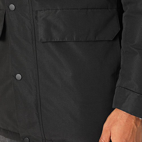 Parka Capuche Fourrure Champ Noir