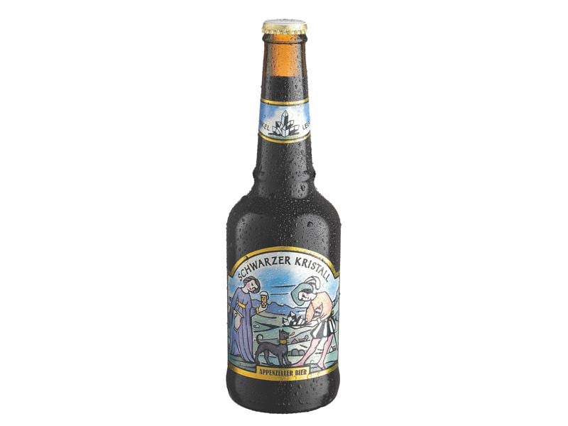 Appenzeller Bier Bier Schwarzer Kristall 15 x 0.33 l Malziges Bier aus dem Appenzell