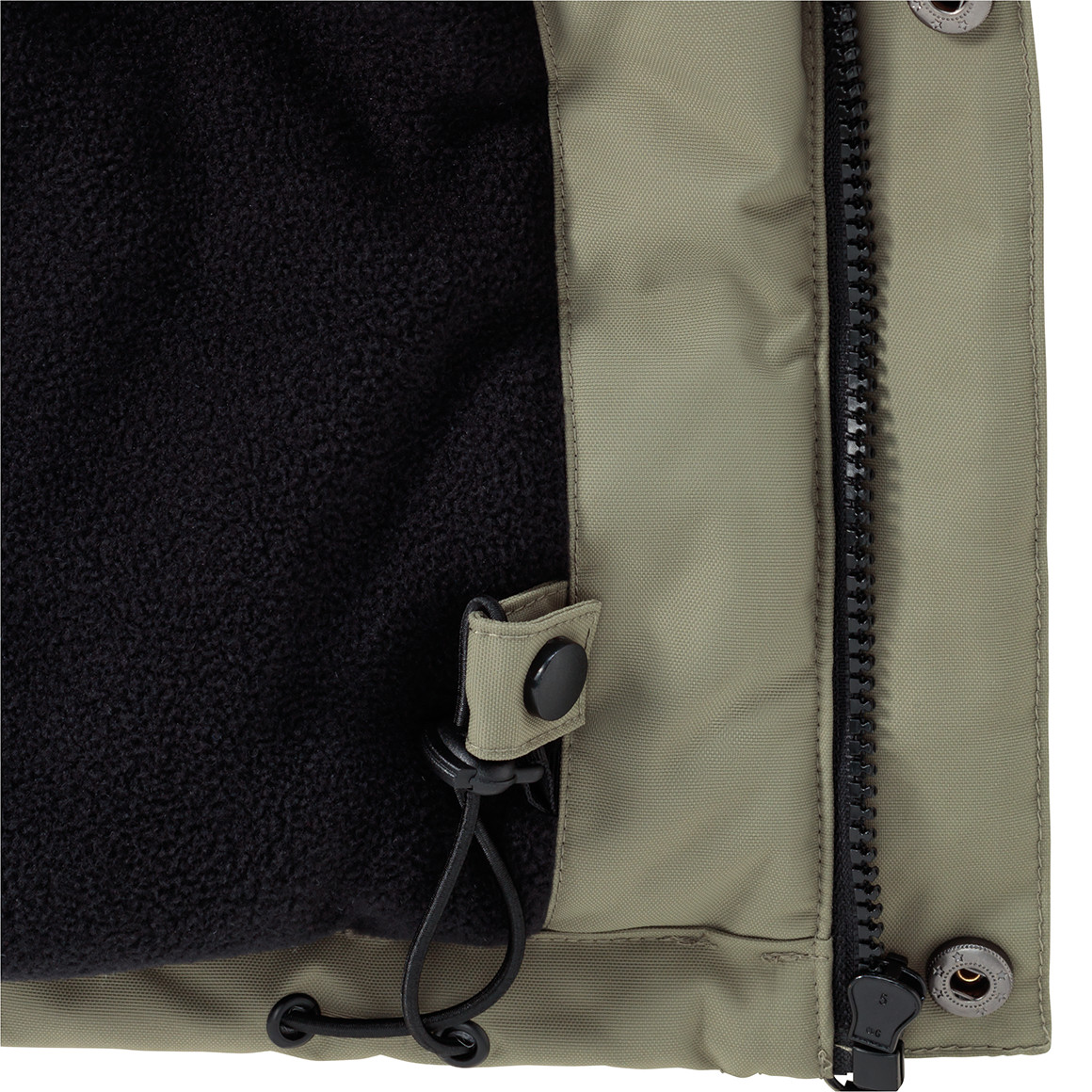 Topolino Jungen Jacke mit Fellkapuze oliv