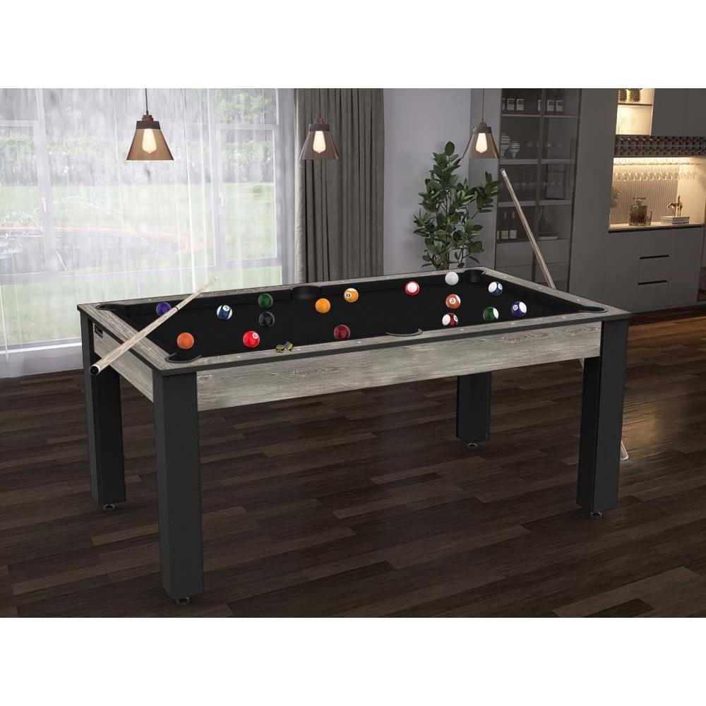 Billard convertible table 6 personnes texas + plateau dinatoire