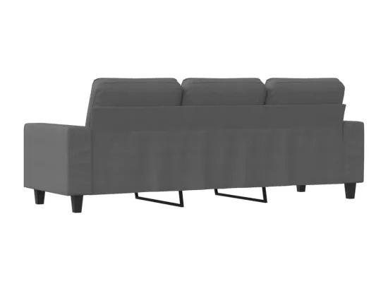 Canapé à 3 places Gris foncé 180 cm Tissu