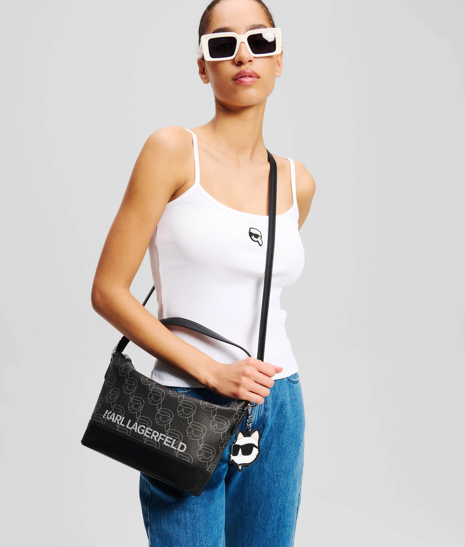 SAC BANDOULIÈRE IKON - NFT All Over Pattern Noir