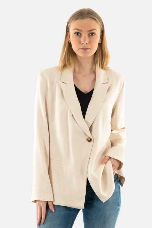 Blousons et vestes freeman t. porter bernie plain linen lin24 f410 simply taupe