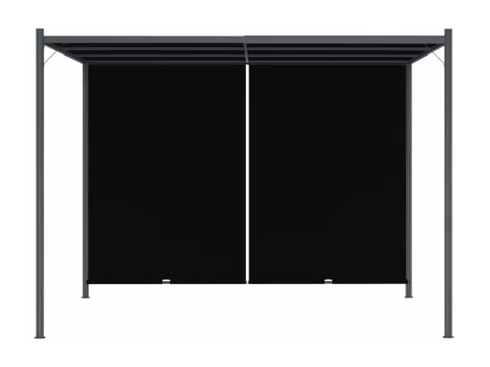 Pergola de jardin avec toit rétractable 3x3 m Anthracite