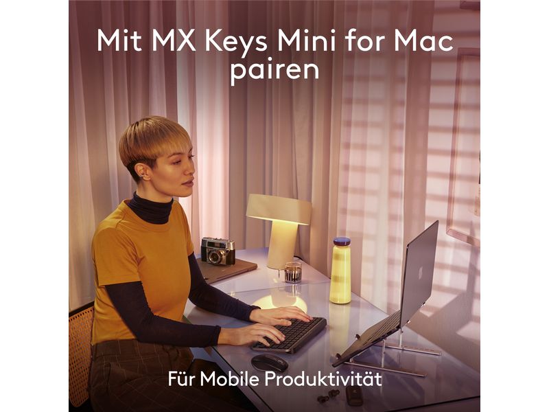 Logitech Mobile Maus MX Anywhere 3s for Mac Space grey Kompakte kabellose Performance-Maus mit 8K DPI-Sensor – Entwickelt für Mac