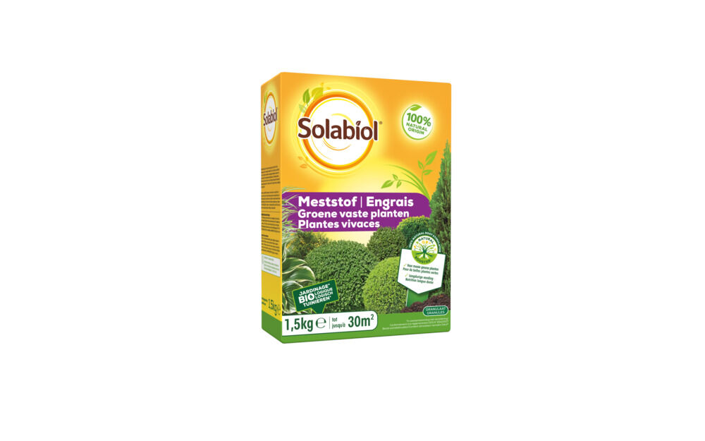 Solabiol Meststof Groene vaste planten - Siertuinmeststof - 30 m2 - 1500 Gram