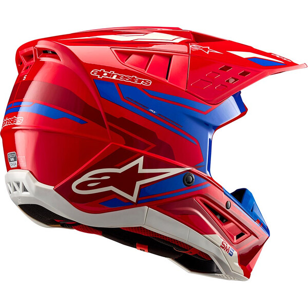 Alpinestars - Casque S-M5 Action 2 Rouge / Bleu / Brillant