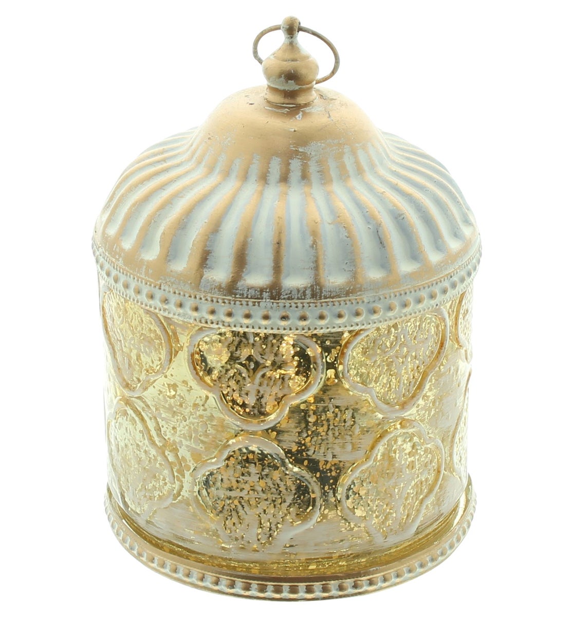 FRANK FLECHTWAREN | LED Lantaarn Orient, D: 10 x 13,5 cm, GLAS, METAAL, KUNSTSTOF