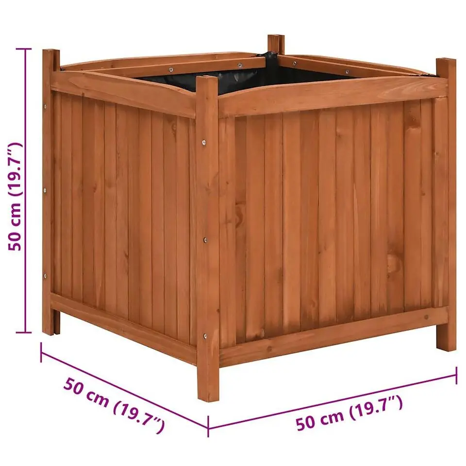 vidaXL - Houten Plantenbak - Bruin - Hout