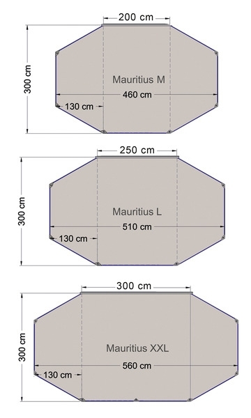 Sonnenvordach Mauritius XL