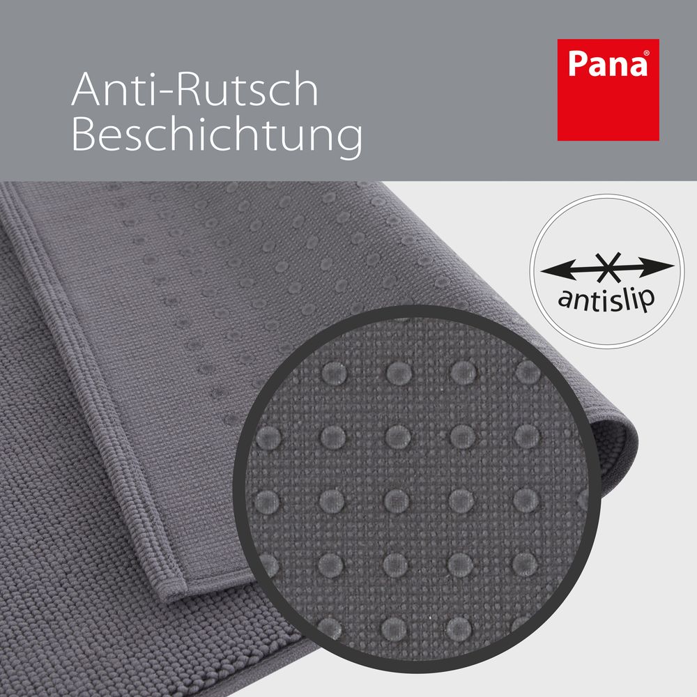 PANA® Baumwolle Badematte rutschfest • Duschvorleger • Badvorleger • Badeteppich • waschbar • 100% Baumwolle Badteppich • Ökotex 100