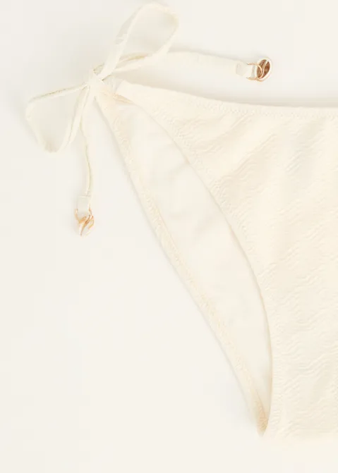 Bikini broek met schelpen off-white (ECRU)