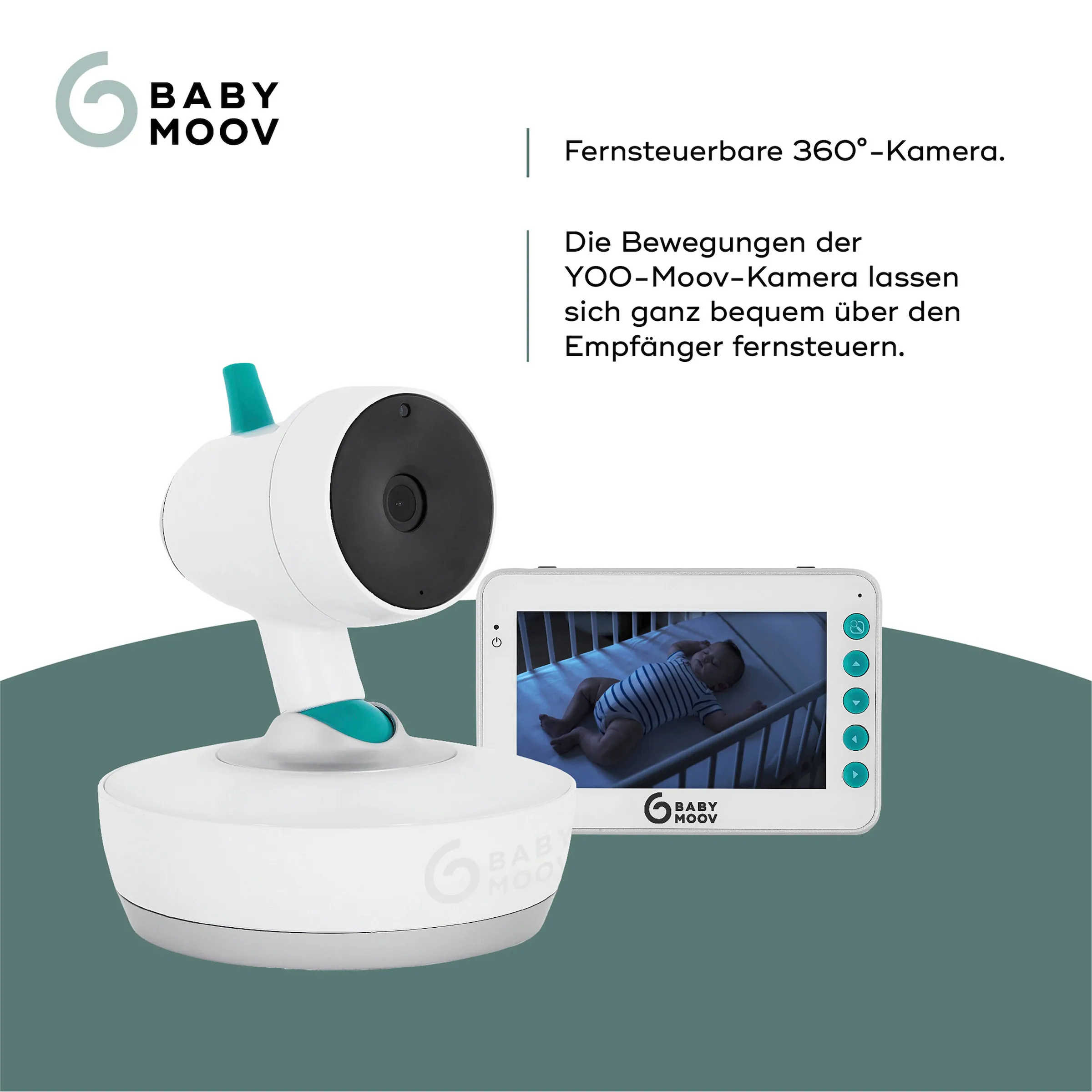 Babymoov Digitales Babyphone mit Kamera YOO-Moov 360°
