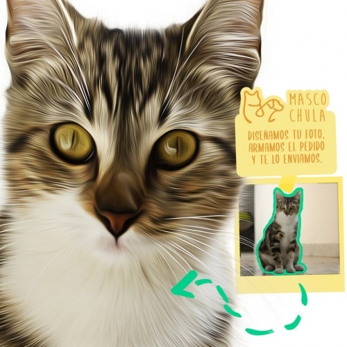 Retrato digital personalizado do seu animal de estimação, Rocco Mascochula.