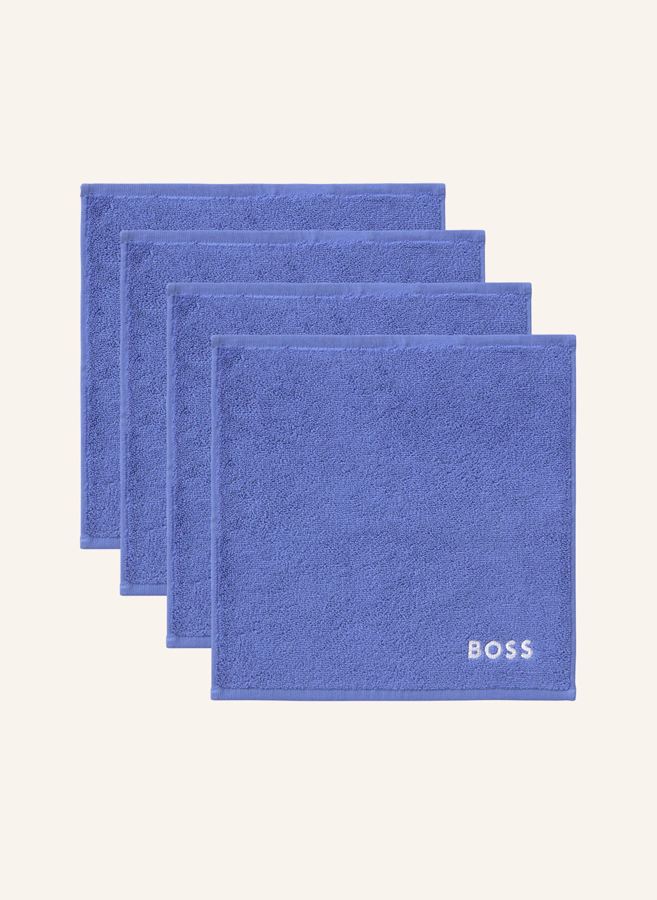 BOSS 4er-Set Waschlappen PLAIN WASCHLAPPEN 4ER SET
