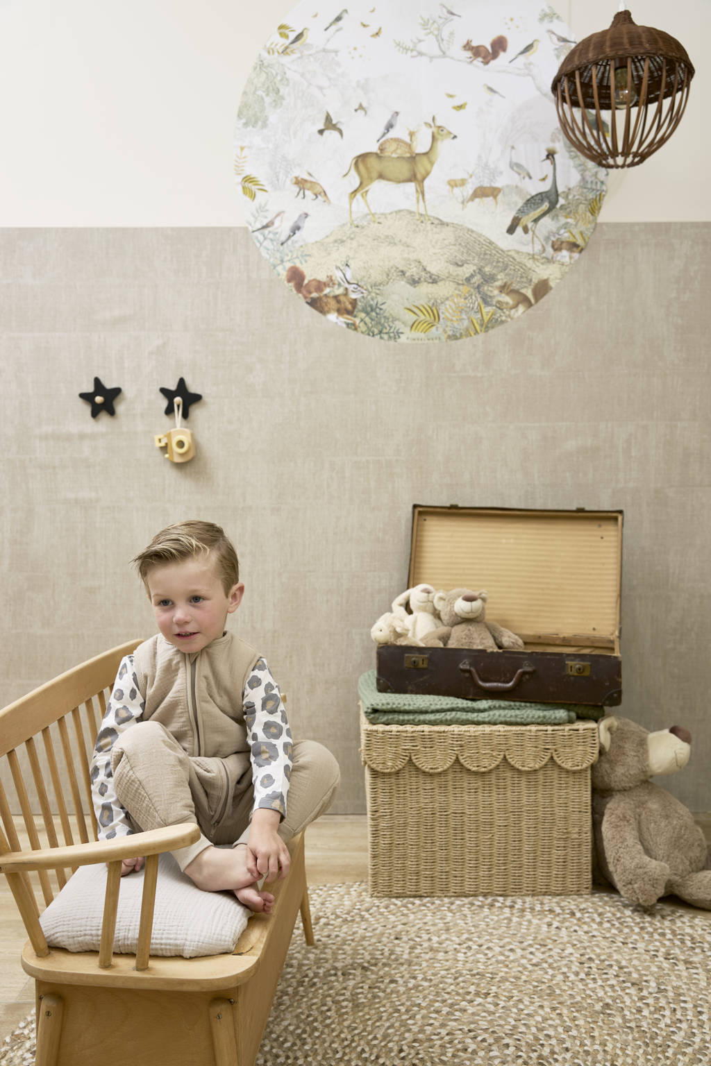 gevoerde slaapoverall jumperbeige