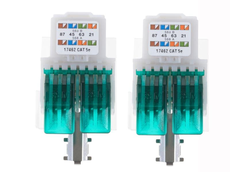 Feller EDIZIOdue Netzwerkdose UP 2x RJ45 Kat. 5e ungeschirm Netzwerkdose,