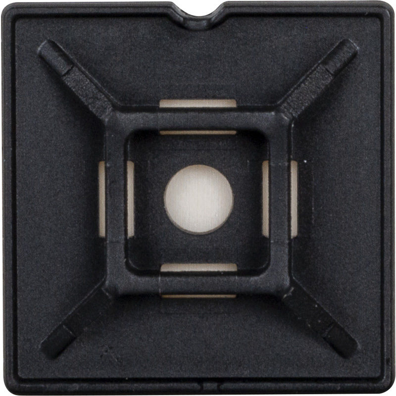 Zelfklevende bevestiging voor kabelbinders 4,8mm zwart