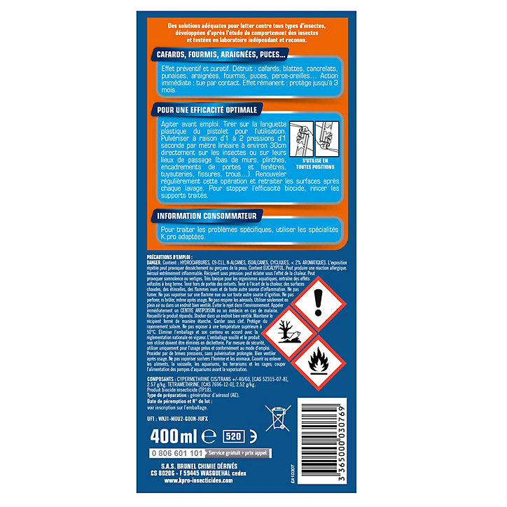 Kapo insectes rampants Kapo Expert rapide et radical 400ml