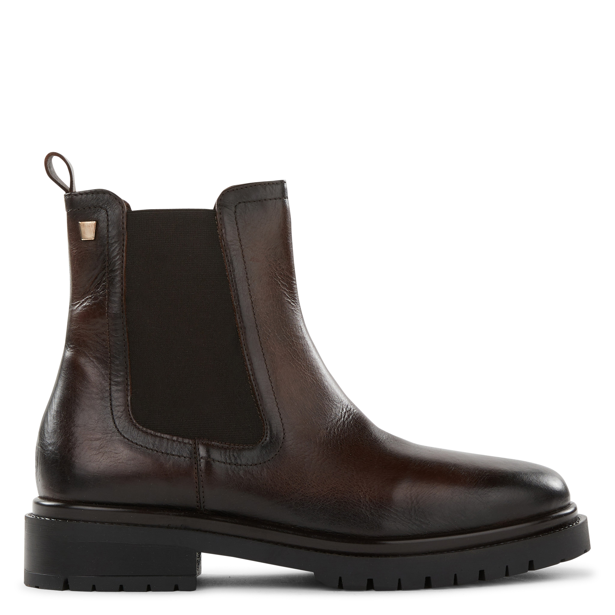 OTIS - Bottines crantées en cuir| Marron