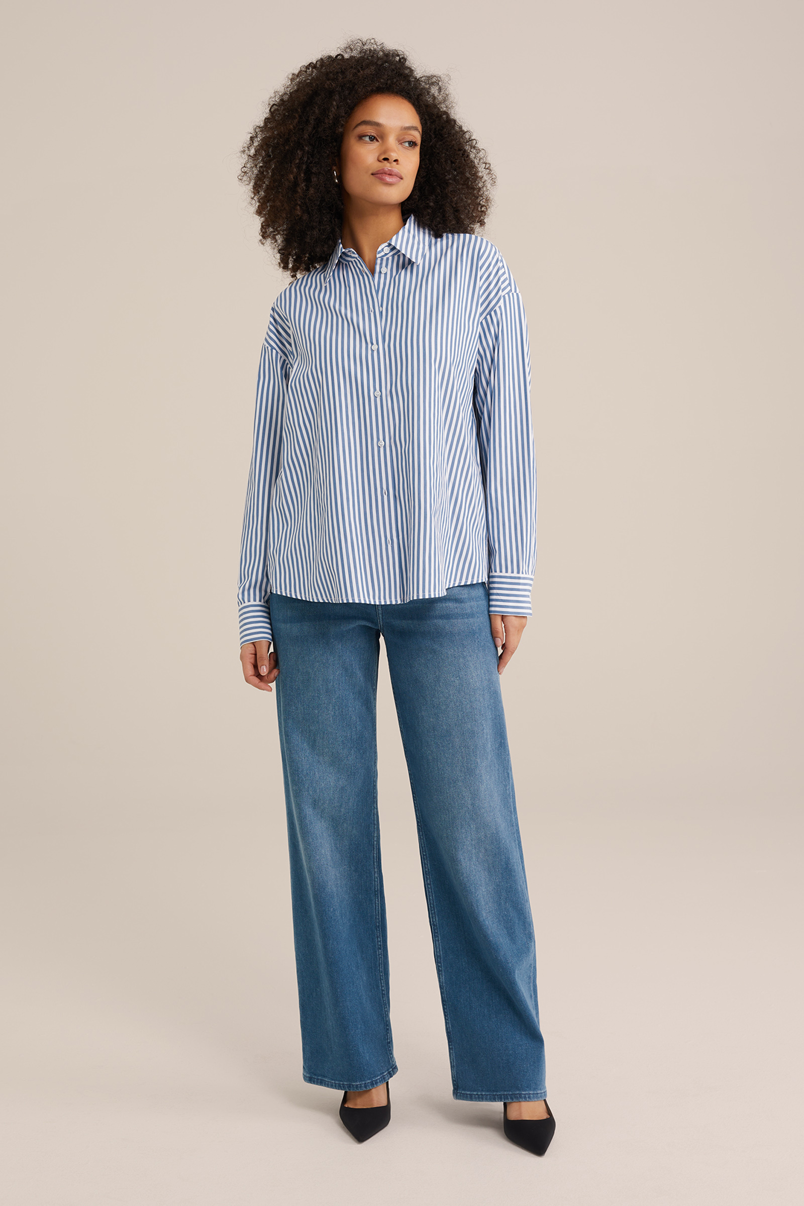 blouse met dessin WE Fashion Blauw