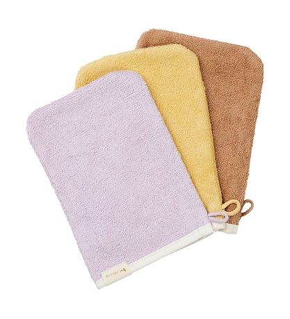 Fabelab Bådehandske - 3-pak - Lilac/Pale Yellow/Caramel