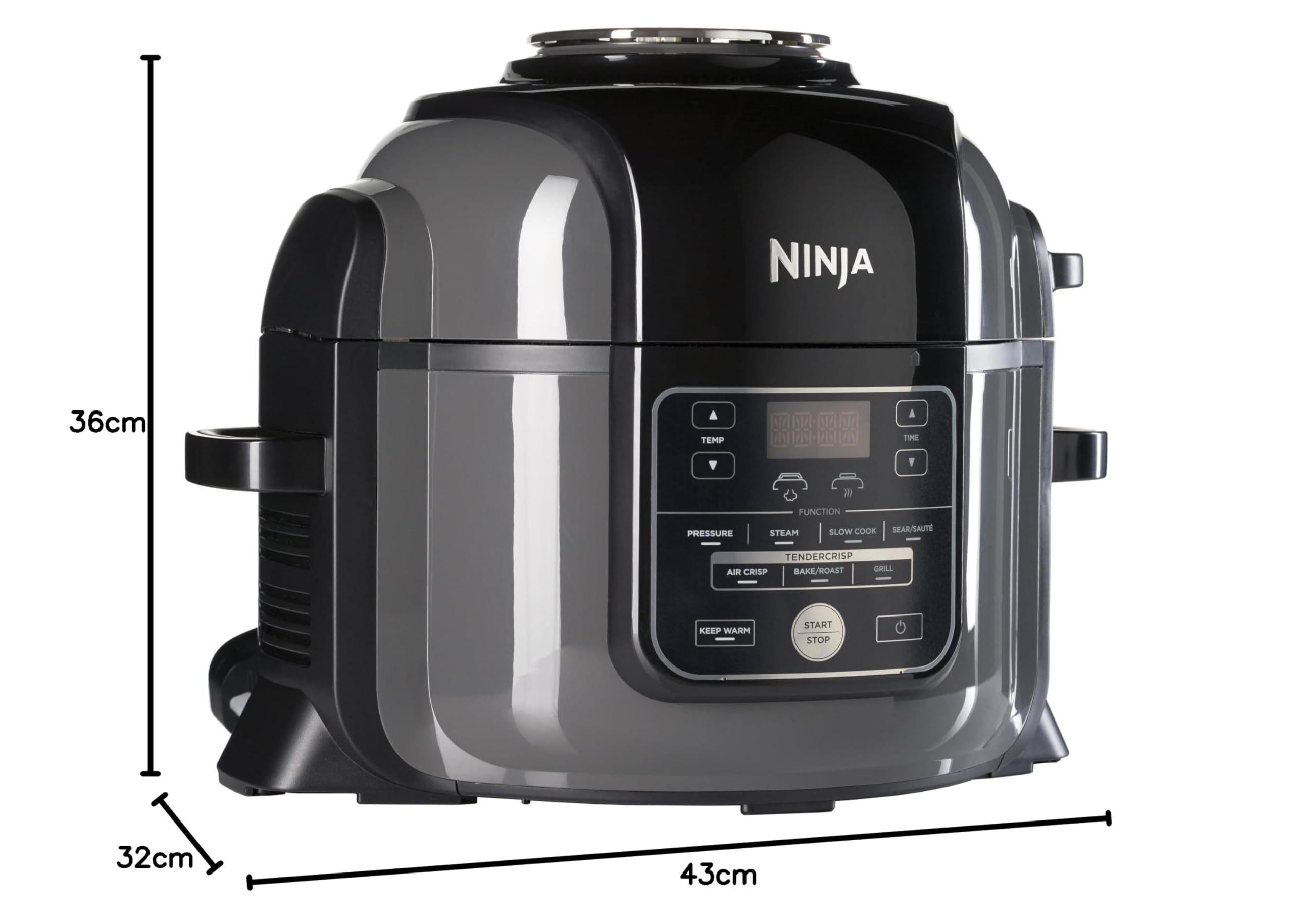 Ninja Multicuiseur Foodi, Air Fryer, 7-en-1, 6L, 7 fonctions de cuisson, Autocuiseur Multifonction, Cuisson sous pression, Friture à l'air, Cuisson le