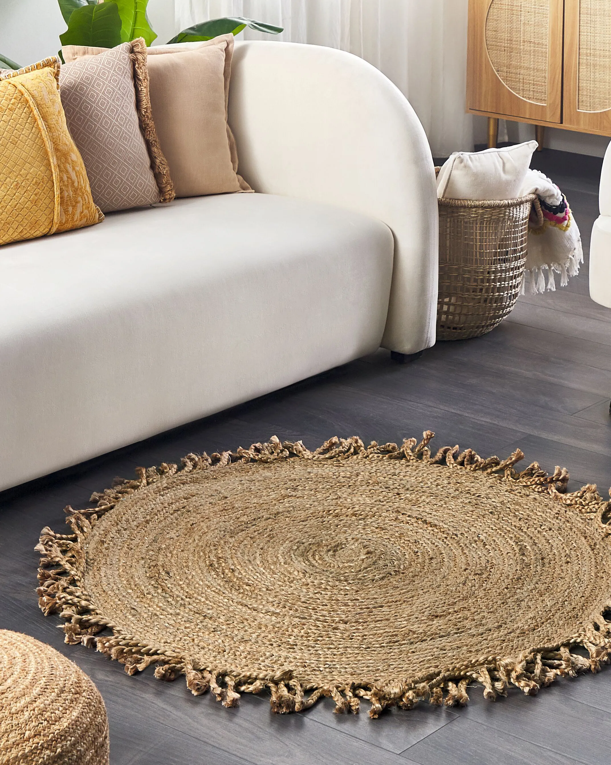 Vloerkleed ZONGULDAK Beige ø 120 cm Jute