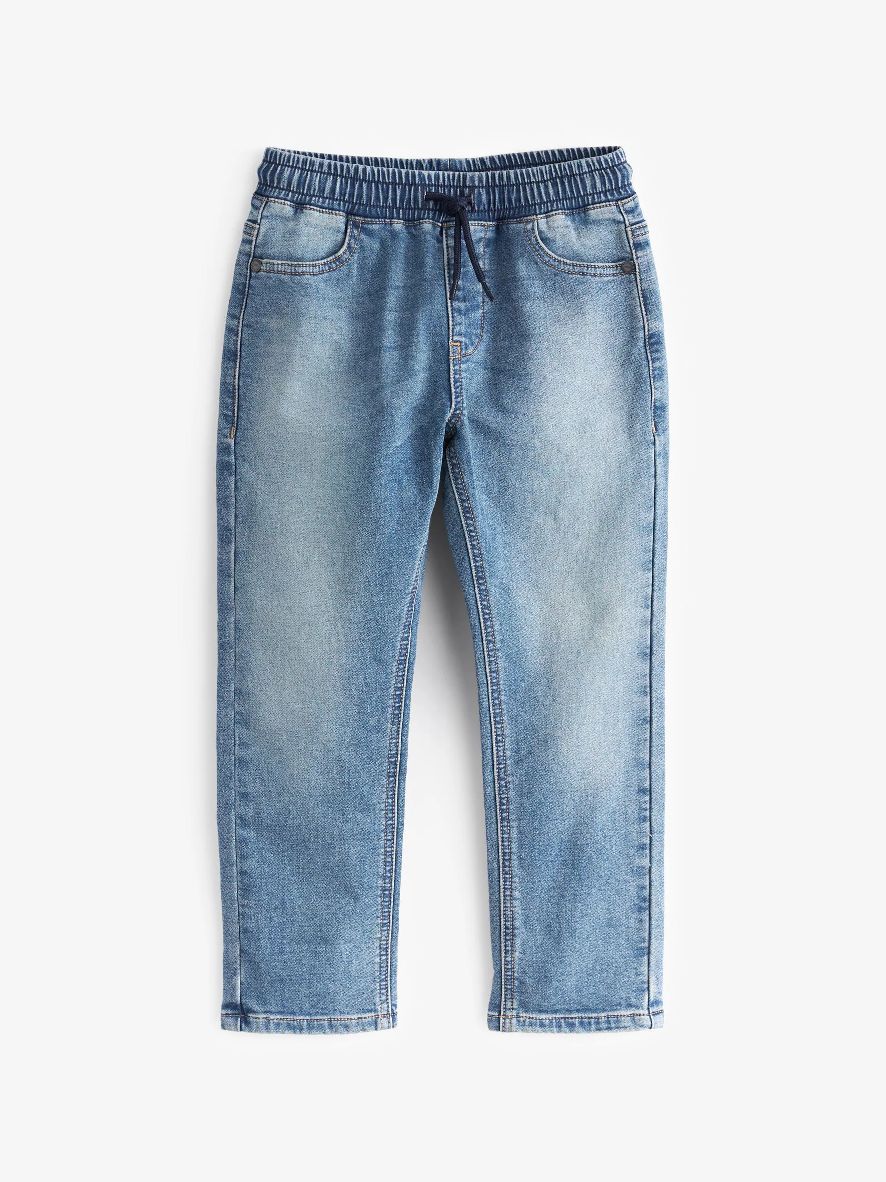 Lichtblauw - Jeans met stretch en elastische taille (3-16 jr)