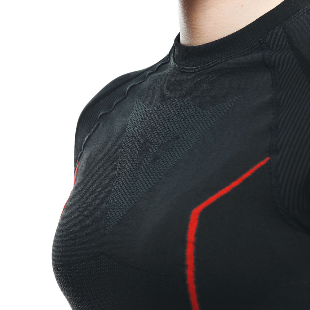 Dainese - T-shirt Thermique Femme Thermo LS Lady Noir / Rouge