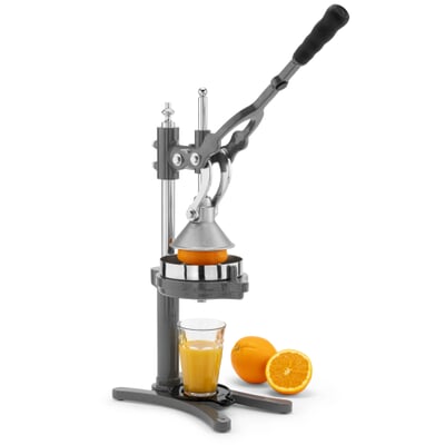 Hebel-Zitruspresse Hadarit mit Edelstahlpresskegel, Anthrazit